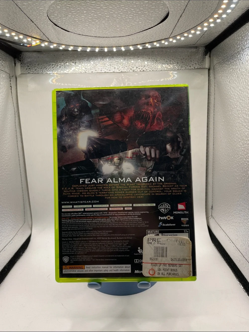 Microsoft Xbox 360 F.E.A.R. 2: Project Origin - Green Case